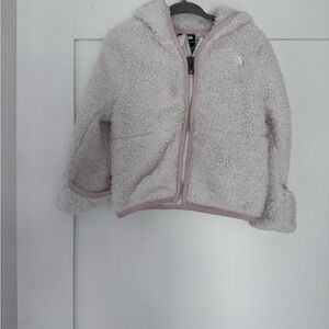 The North Face campshire ears fleece zip hoodie white